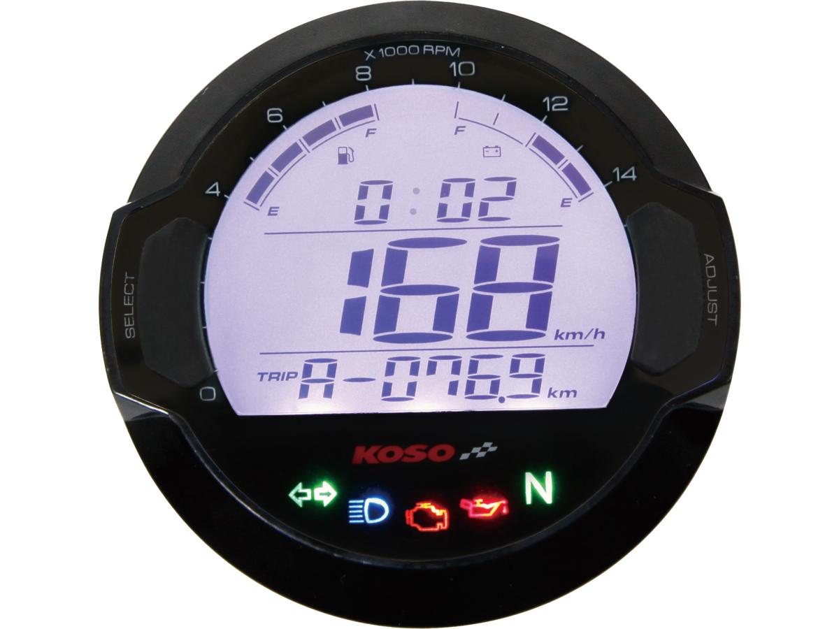 Koso D64 Speedo/Tacho Combo Instrument Scale: 360 Km/H; Scale Color: White Black 64.0 Mm Koso Default Title