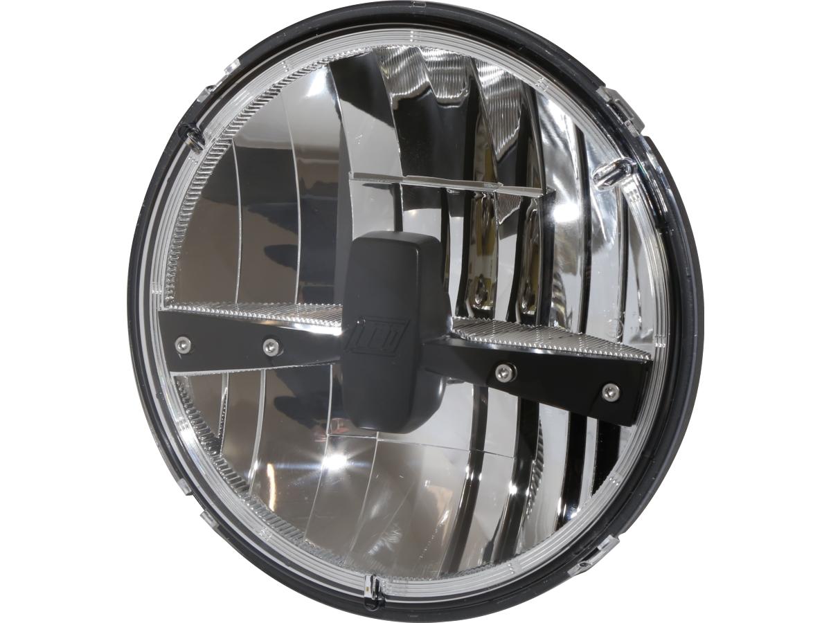 Highsider Type 3 7" Led Reflector Headlight Insert Black Bulb Shield Black Clear Led Highsider