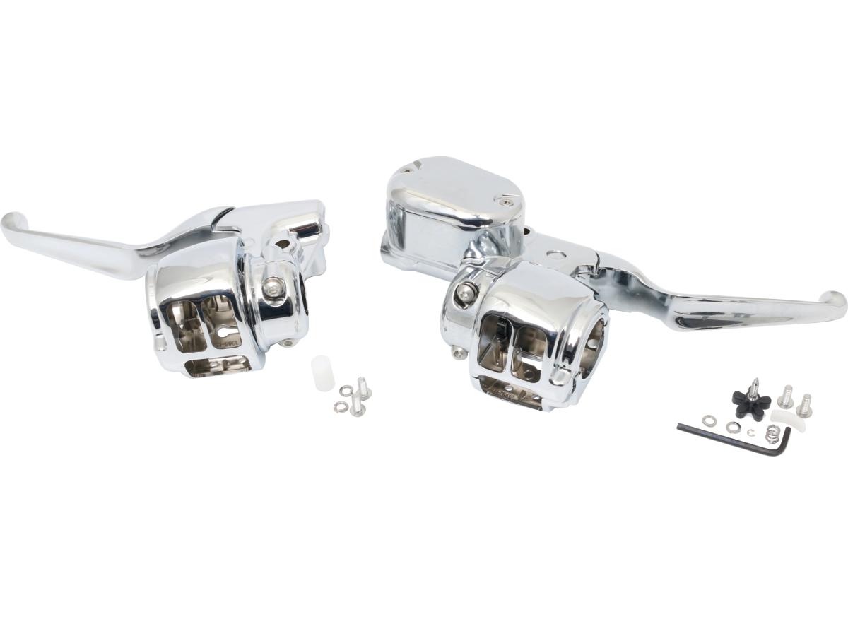 Cce Sportster 14 Up Handlebar Control Kit Chrome 1/2" Cable Clutch Non Abs Single Disc Cce Default Title