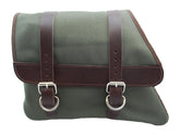 La Rosa Design Canvas Solo Side Bag Strut Mount Brown Army Green Left La Rosa Design Default Title