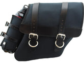 La Rosa Design Canvas Solo Side Bag With Fuel Bottle Strut Mount Black Right La Rosa Design Default Title