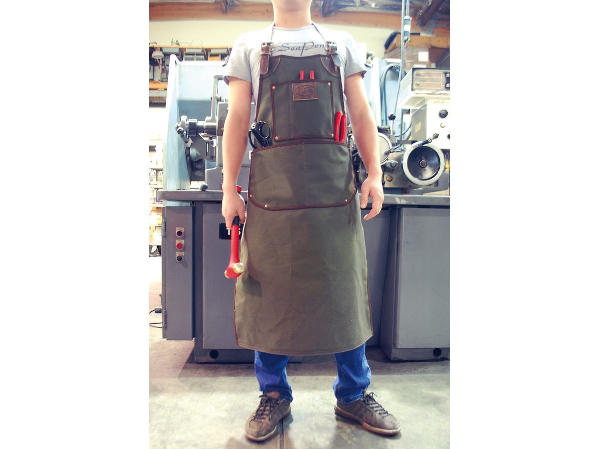 La Rosa Design Heavy Duty Bike Builder Apron Standard Army Green La Rosa Design Default Title