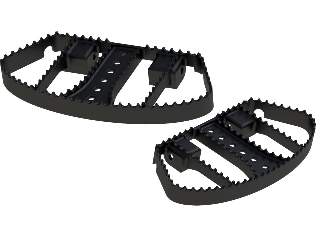 Burly Brand Mx Style Floorboards Black Powder Coated Satin Burly Brand Default Title