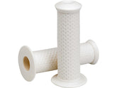 Lowbrow Fish Scale Grips White 7/8" Throttle By Wire Throttle Cables Lowbrow Default Title