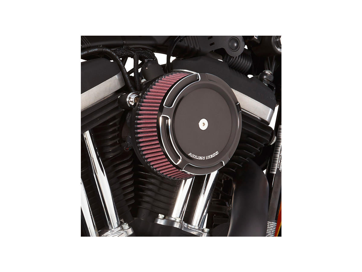 Arlen Ness Beveled Big Sucker Stage 1 Air Cleaner Cover Black Anodized Arlen Ness
