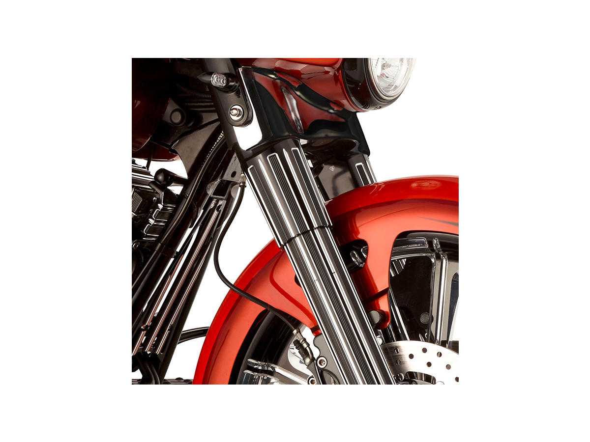 Arlen Ness 10 Gauge Fork Boot Black Anodized Arlen Ness