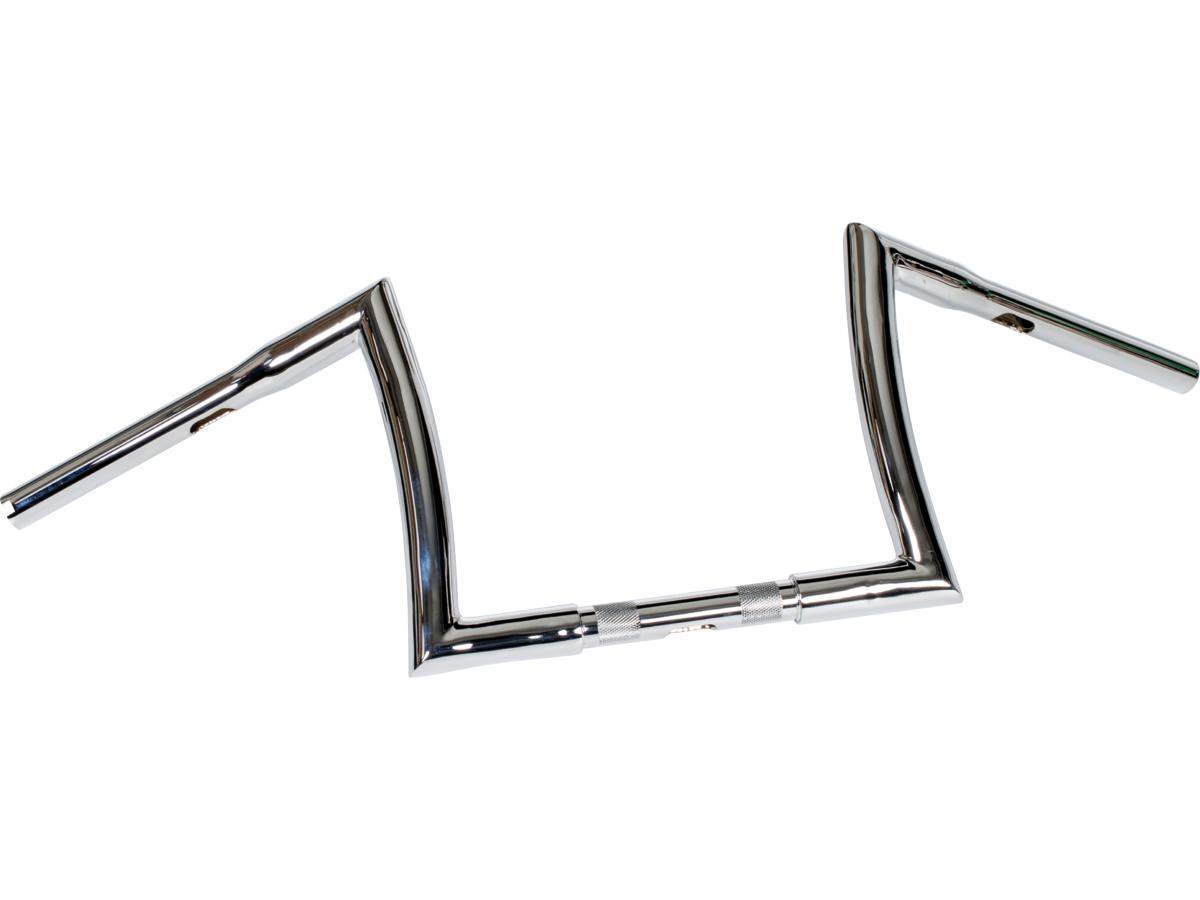 Highway Hawk 10 Bad Ape Hanger Handlebar Non Dimpled 3 Hole Chrome 1 1/4" Throttle By Wire Throttle Cables Highway Hawk Default Title