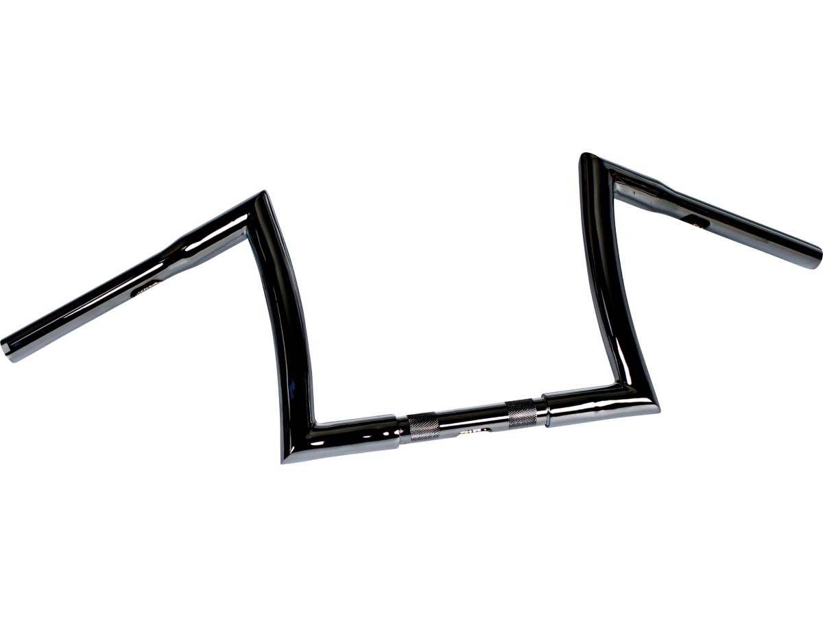 Highway Hawk 10 Bad Ape Hanger Handlebar Non Dimpled 3 Hole Black Powder Coated 1 1/4" Throttle By Wire Throttle Cables Highway Hawk Default Title