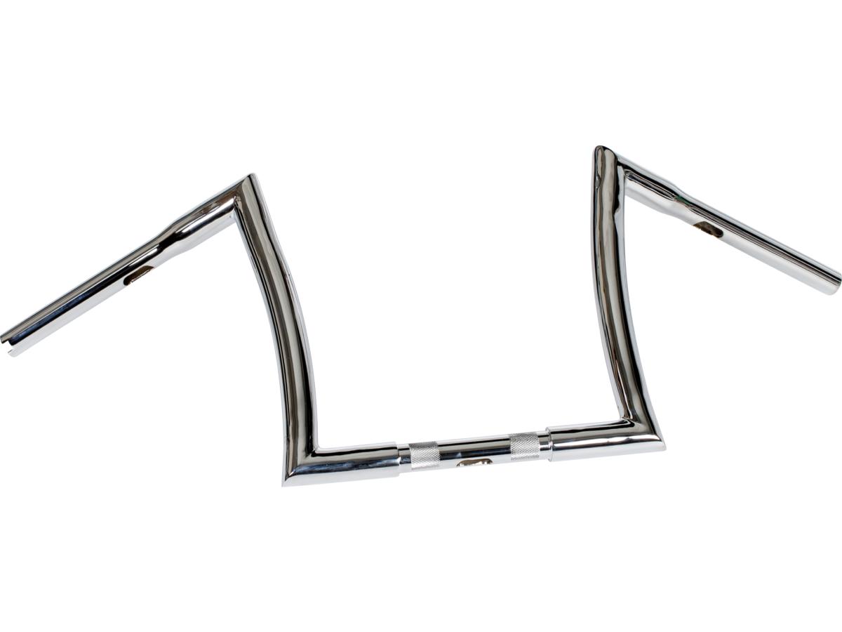 Highway Hawk 12 Bad Ape Hanger Handlebar Non Dimpled 3 Hole Chrome 1 1/4" Throttle By Wire Throttle Cables Highway Hawk Default Title
