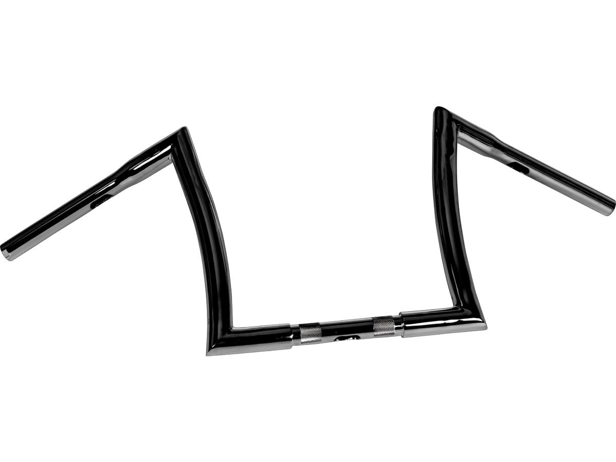 Highway Hawk 12 Bad Ape Hanger Handlebar Non Dimpled 3 Hole Black Powder Coated 1 1/4" Throttle By Wire Throttle Cables Highway Hawk Default Title