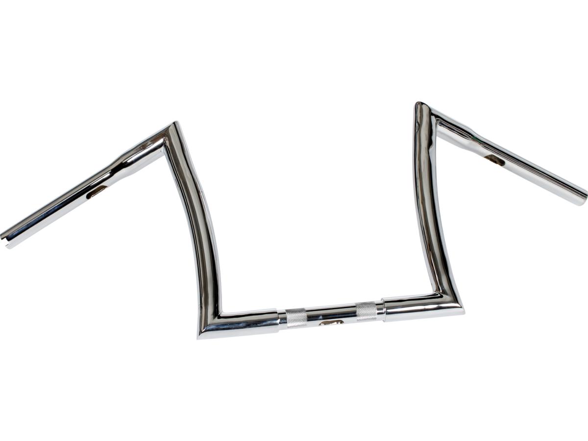 Highway Hawk 14 Bad Ape Hanger Handlebar Non Dimpled 3 Hole Chrome 1 1/4" Throttle By Wire Throttle Cables Highway Hawk Default Title