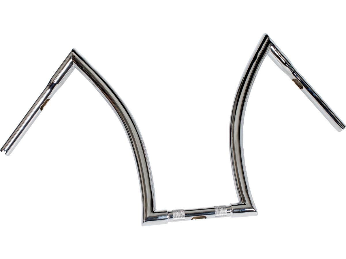Highway Hawk 18 Bad Ape Hanger Handlebar Non Dimpled 3 Hole Chrome 1 1/4" Throttle By Wire Throttle Cables Highway Hawk Default Title