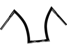 Highway Hawk 18 Bad Ape Hanger Handlebar Non Dimpled 3 Hole Black Powder Coated 1 1/4" Throttle By Wire Throttle Cables Highway Hawk