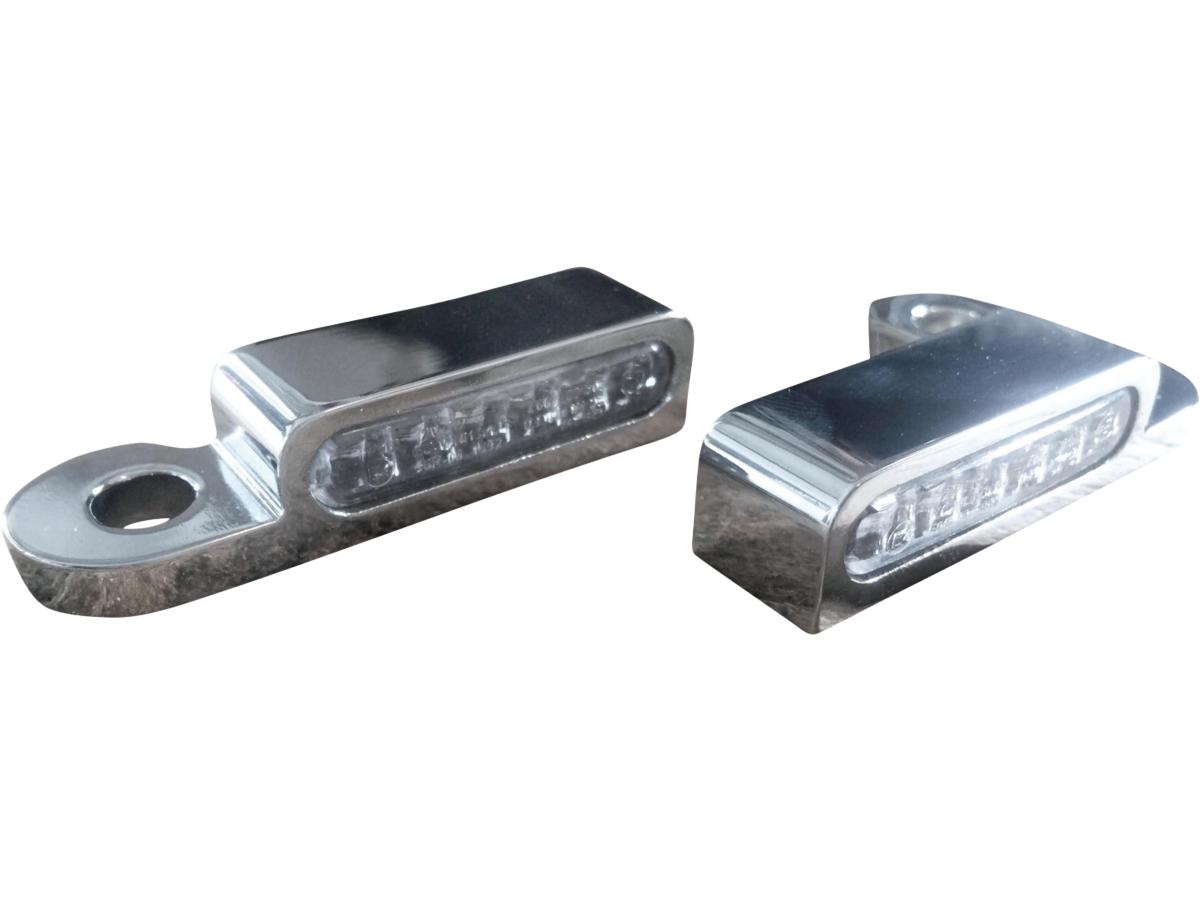 Heinz Bikes Oem Hand Control Led Turn Signals Chrome Clear Led Heinz Bikes Default Title