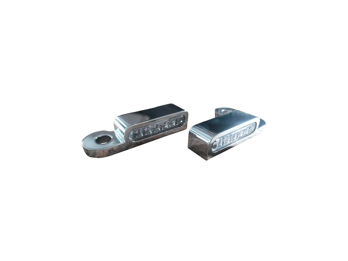 Heinz Bikes Oem Hand Control Led Turn Signal/Position Lights Chrome Smoke Led Heinz Bikes Default Title