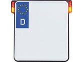 Heinz Bikes All In One License Plate Base Plate Turn Signal/Brake Light/Taillight, German Size 200x180mm Black Anodized Heinz Bikes Default Title