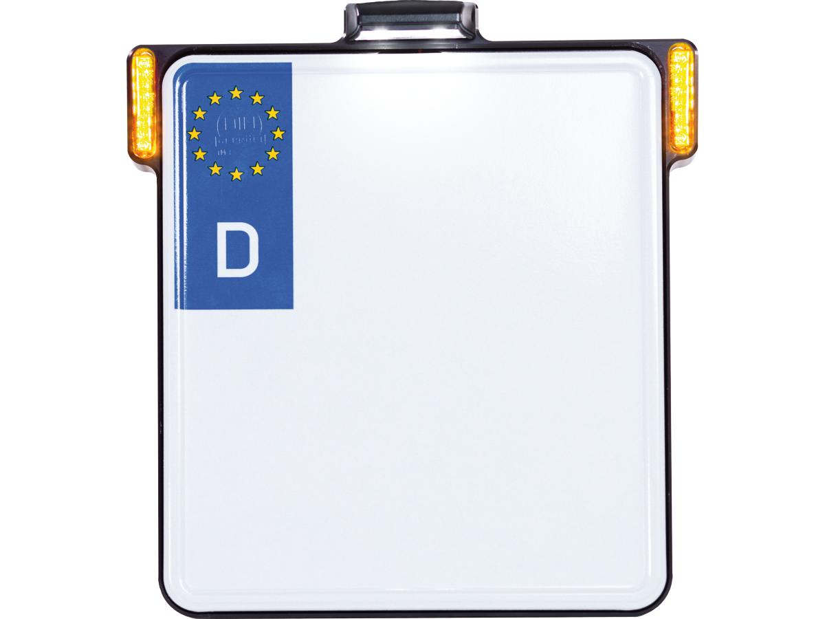 Heinz Bikes All In One License Plate Base Plate Turn Signals And License Plate Light, German Size 200x180mm Black Anodized Heinz Bikes Default Title