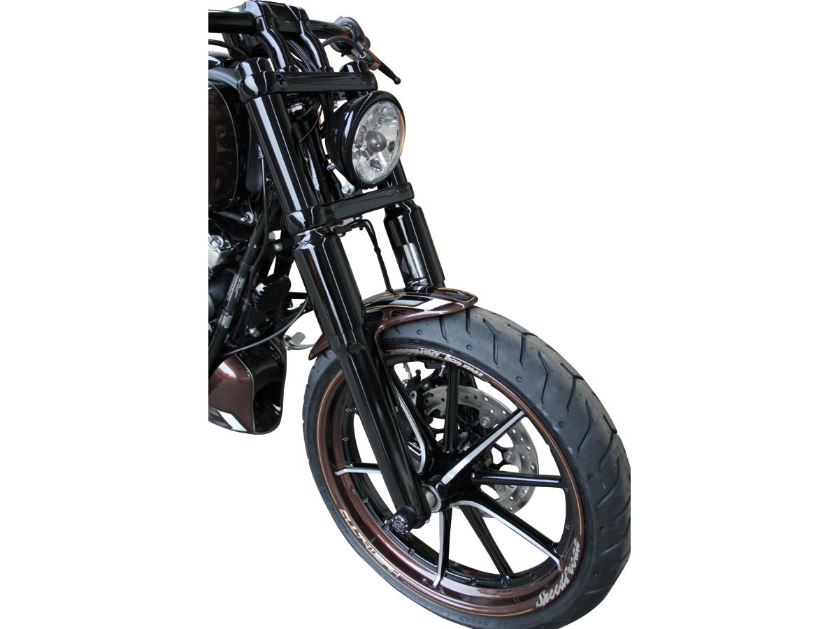 Cult Werk 6 Piece Fork Covers With Lower Fork Aluminum Covers Plain Gloss Black Powder Coated Cult Werk