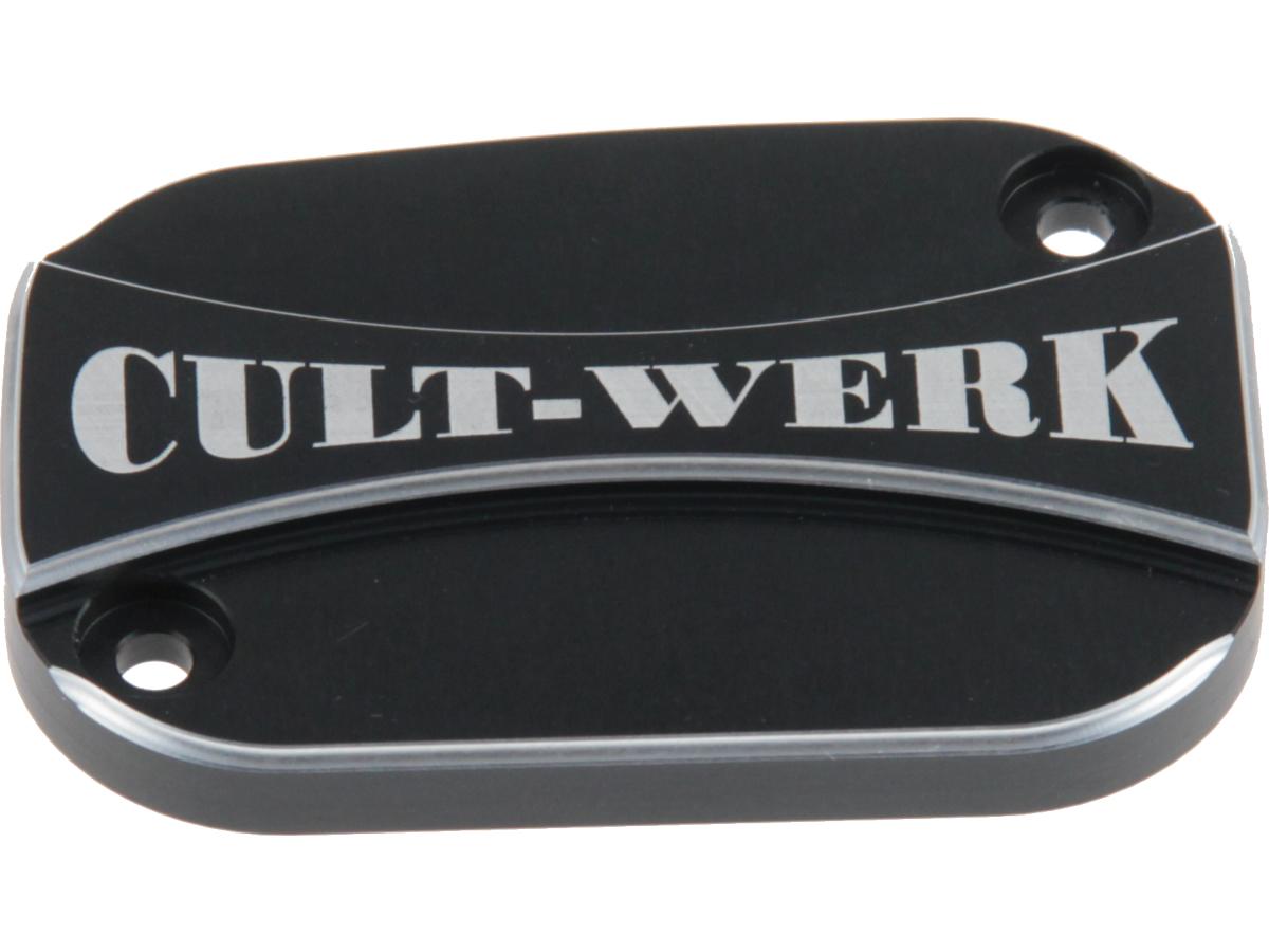 Cult Werk Front Brake Master Cylinder Cover W Ith Cult Werk Lettering Black Cult Werk