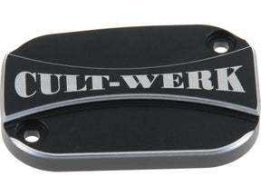 Cult Werk Front Brake Master Cylinder Cover W Ith Cult Werk Lettering Black Cult Werk