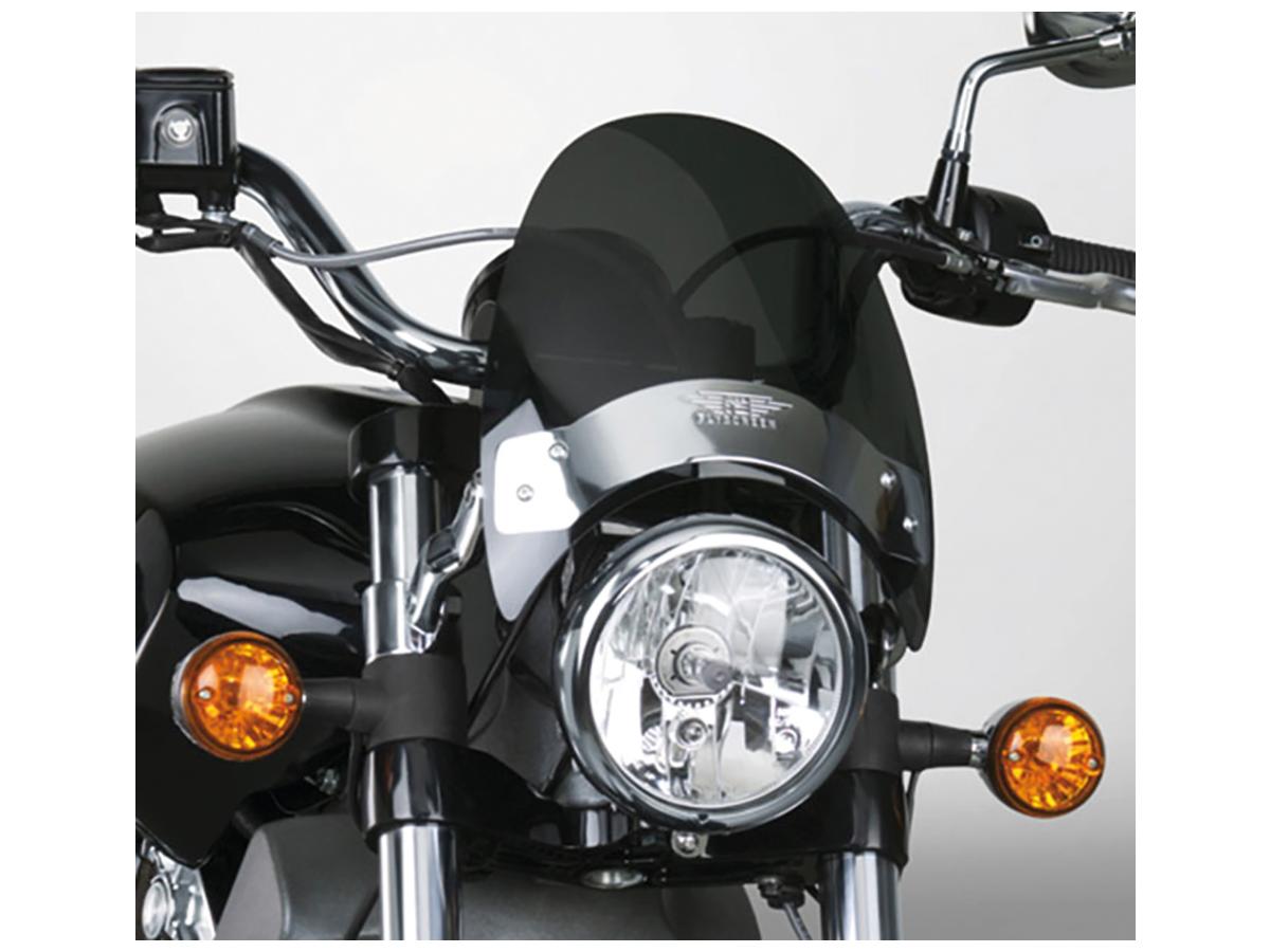 National Cycle Flyscreen Windshield Kit Height: 8,5", Width: 9,25", Chrome Brackets 52 56mm Dark Smoke National Cycle Default Title