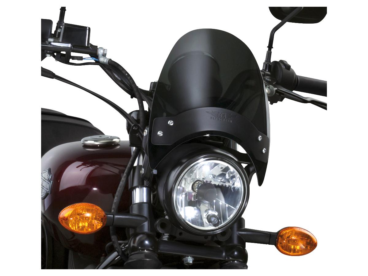 National Cycle Flyscreen Windshield Kit Height: 8,5", Width: 9,25", Black Brackets Up To 43mm Dark Smoke National Cycle Default Title