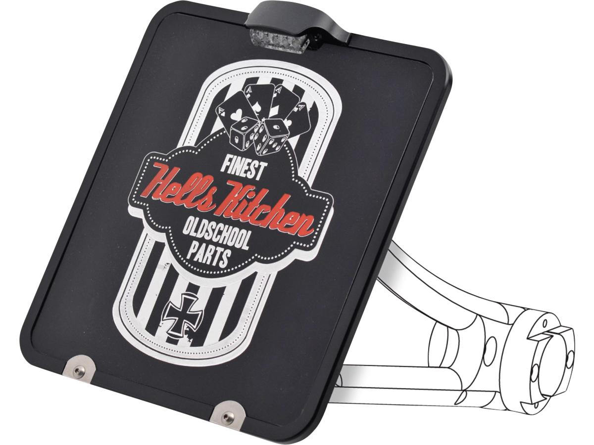 Hells Kitchen Choppers Clamp License Plate Base Plate Germany 200x180mm, Including License Plate Light Black Hells Kitchen Choppers Default Title