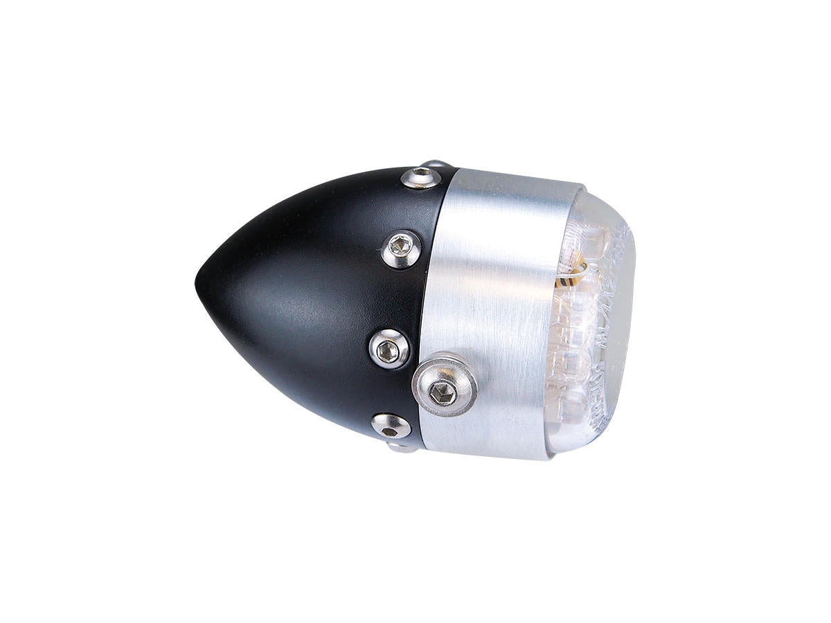 Hells Kitchen Choppers Retro Led Taillight Aluminum Satin Black Satin Clear Led Hells Kitchen Choppers