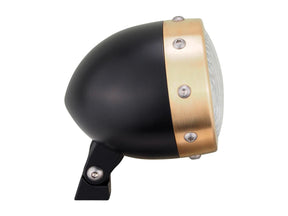 Hells Kitchen Choppers Retro 4 3/4" Headlight Black H4 Hells Kitchen Choppers