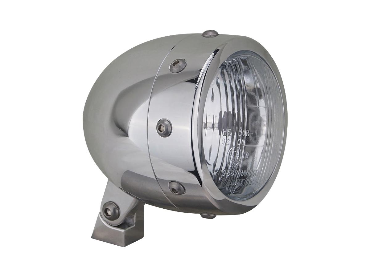 Hells Kitchen Choppers Retro 4 3/4" Headlight Aluminium Polished H4 Hells Kitchen Choppers Default Title