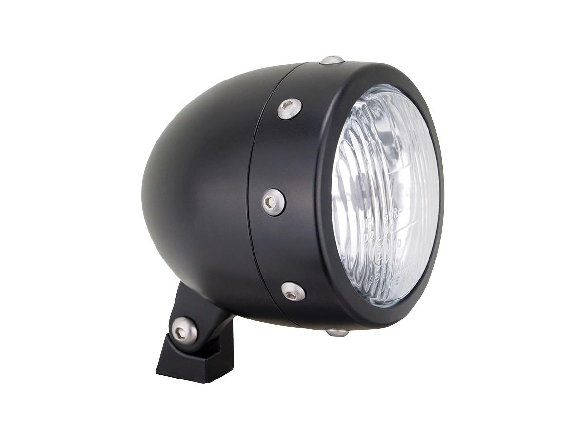 Hells Kitchen Choppers Retro 4 3/4" Headlight Black Powder Coated H4 Hells Kitchen Choppers Default Title