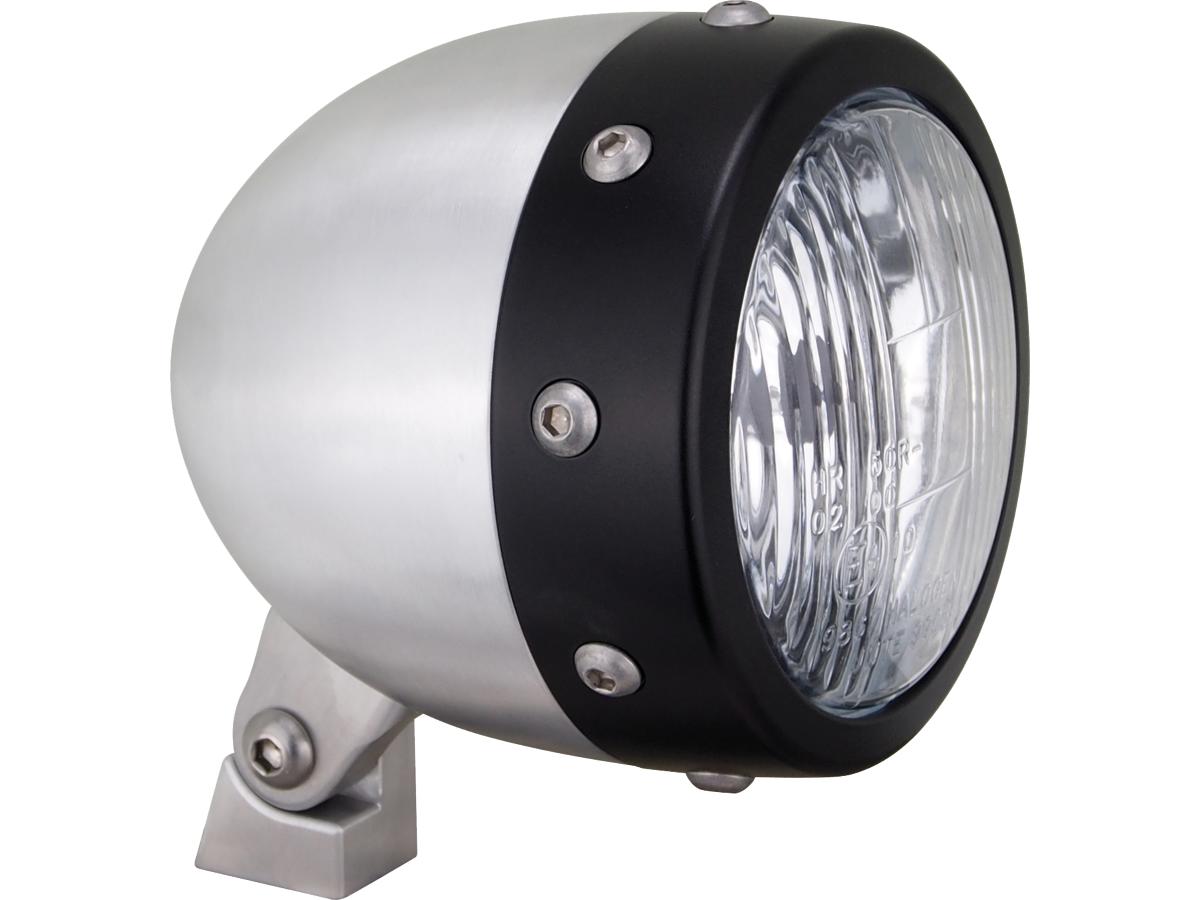 Hells Kitchen Choppers Retro 4 3/4" Headlight Aluminium Polished H4 Hells Kitchen Choppers Default Title