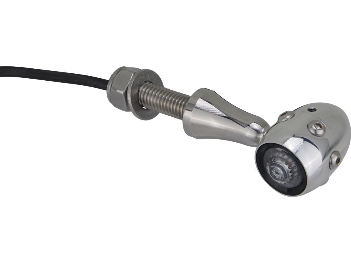 Hells Kitchen Choppers Retro Led Turn Signal V2 A Polished Stem Aluminium Polished Aluminium Polished Clear Hells Kitchen Choppers Default Title