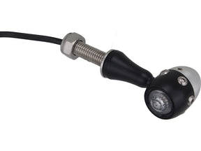 Hells Kitchen Choppers Retro Led Turn Signal V2 A Black Stem Black Aluminium Satin Clear Hells Kitchen Choppers Default Title