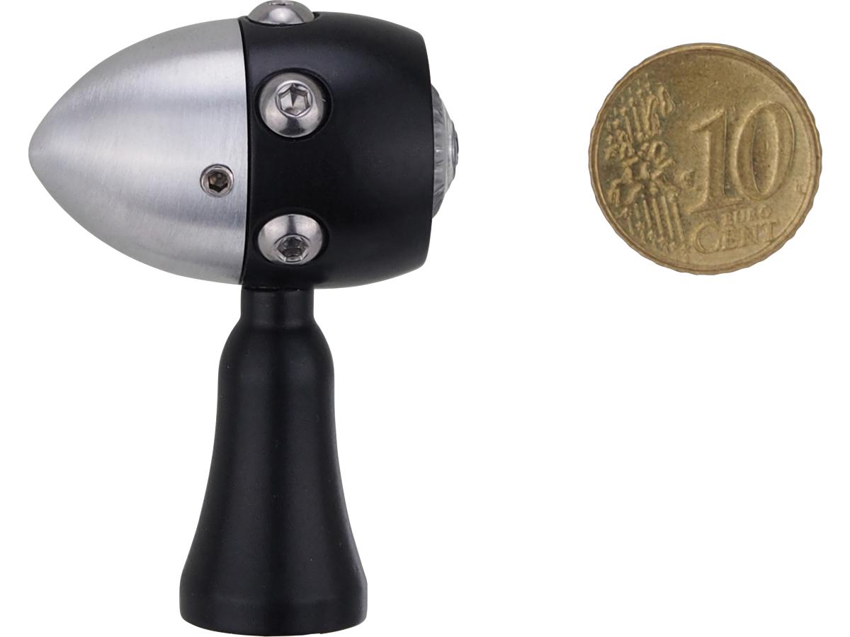 Hells Kitchen Choppers Retro Led Turn Signal V2 A Black Stem Black Aluminium Satin Clear Hells Kitchen Choppers
