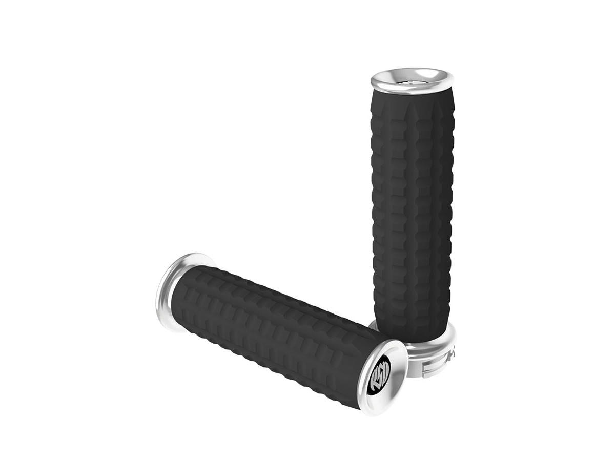 Roland Sands Design Traction Grips Chrome 1" Throttle By Wire Roland Sands Design Default Title