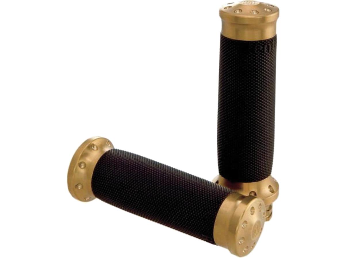 Roland Sands Design Tracker Grip Set Brass 1" Throttle By Wire Roland Sands Design Default Title