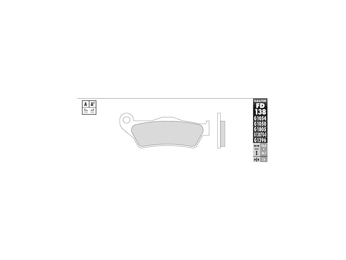 Galfer Sintered G1370 Brake Pads Sinter Rear Galfer Default Title
