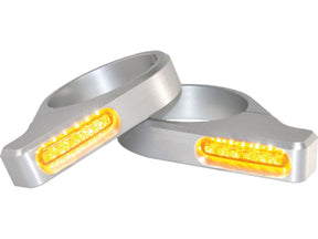 Heinz Bikes Zc Line Classic Led Turn Signal Silver Anodized Clear Led Heinz Bikes Default Title