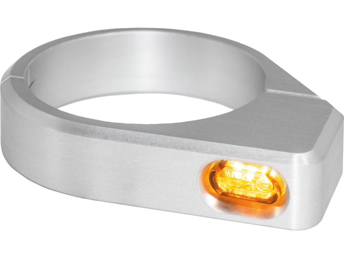 Heinz Bikes Zc Line Micro Led Turn Signal Silver Anodized Smoke Led Heinz Bikes Default Title