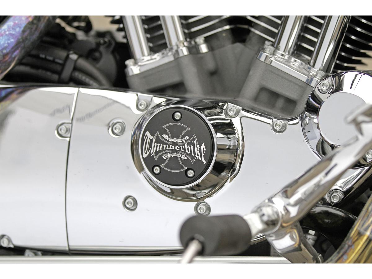 Thunderbike "Thunderbike" Point Cover 3 Hole, With Thunderbike Logo Black Anodized Thunderbike Default Title