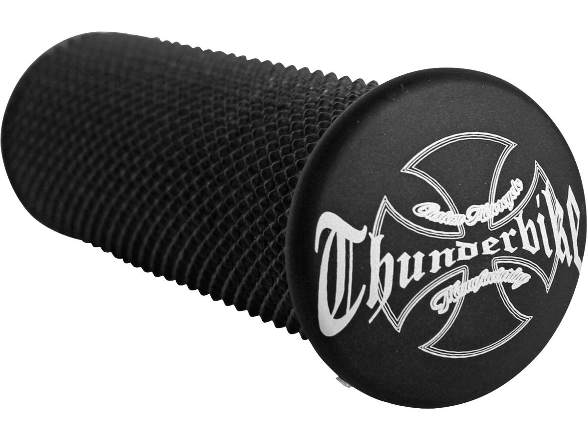 Thunderbike Tb Logo Base Grip And Footpeg Toppers Black Thunderbike Default Title