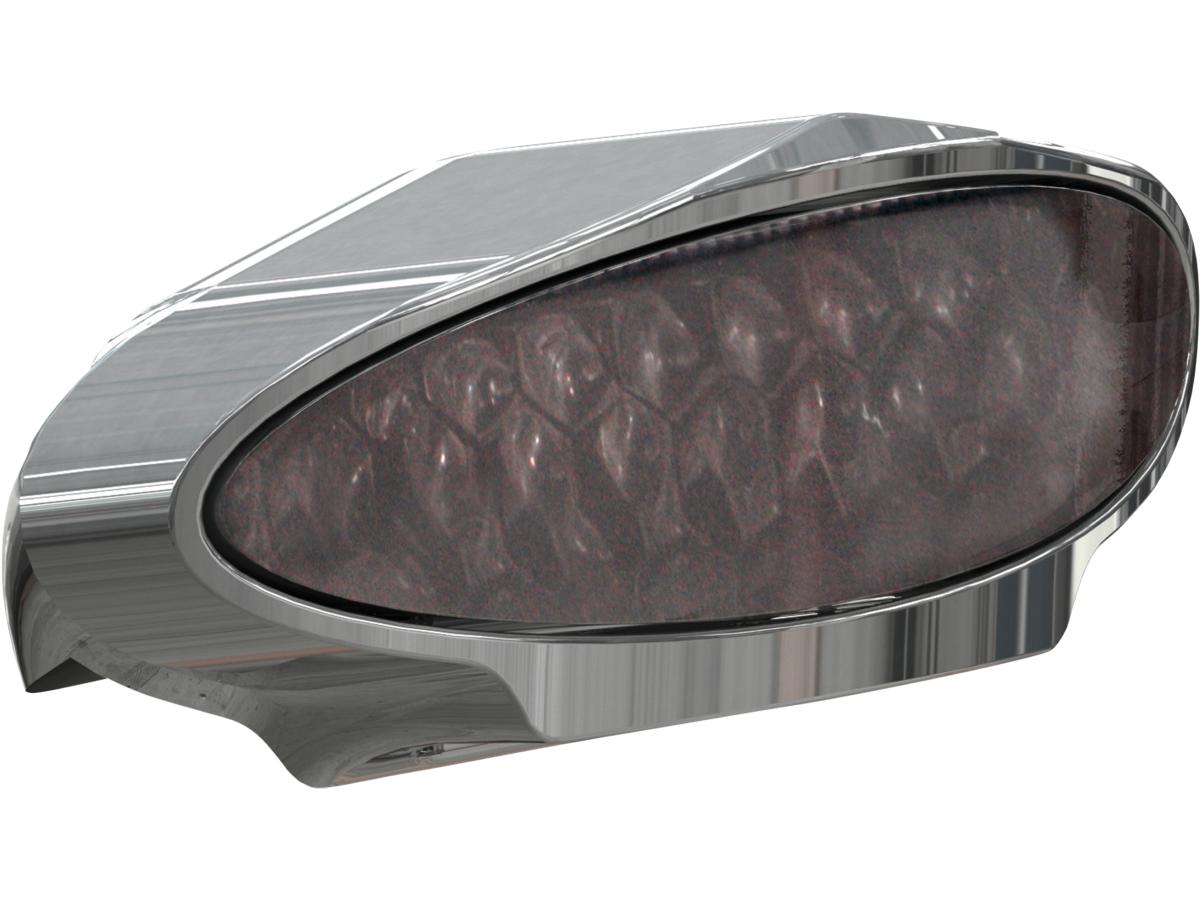 Thunderbike Inside Plate Oval Mini Led Taillight Without Mounting Bracket Aluminium Polished Tinted Led Thunderbike Default Title
