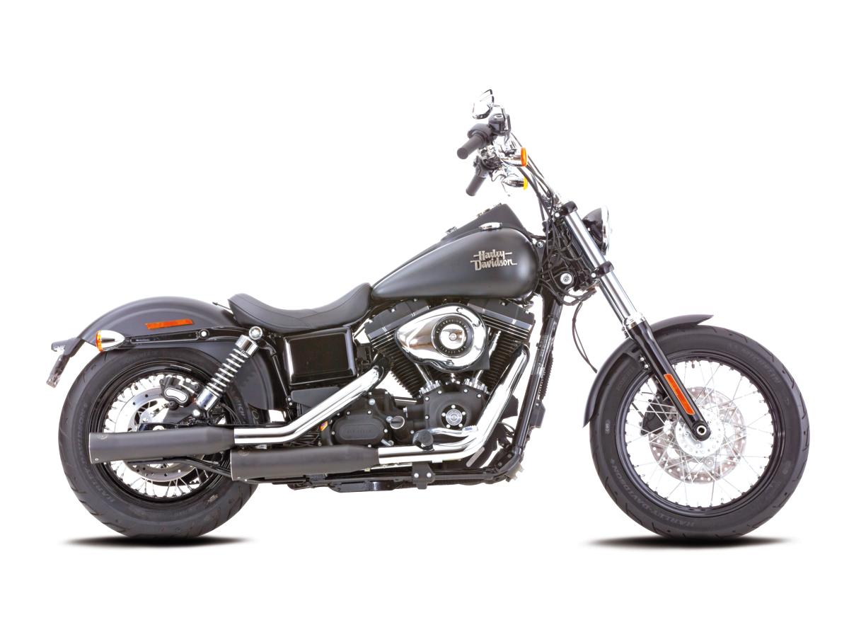 Falcon Double Groove Slip On Mufflers Black Satin Falcon Default Title