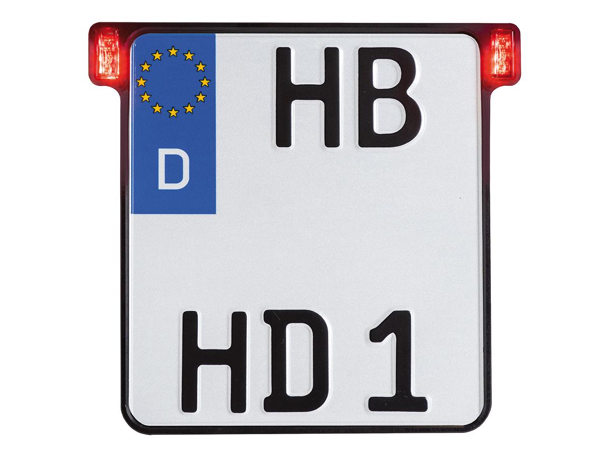 Heinz Bikes All Inn 2.0 License Plate Base Plate Brake Light/Taillight, German Size 200x180mm Black Anodized Heinz Bikes Default Title