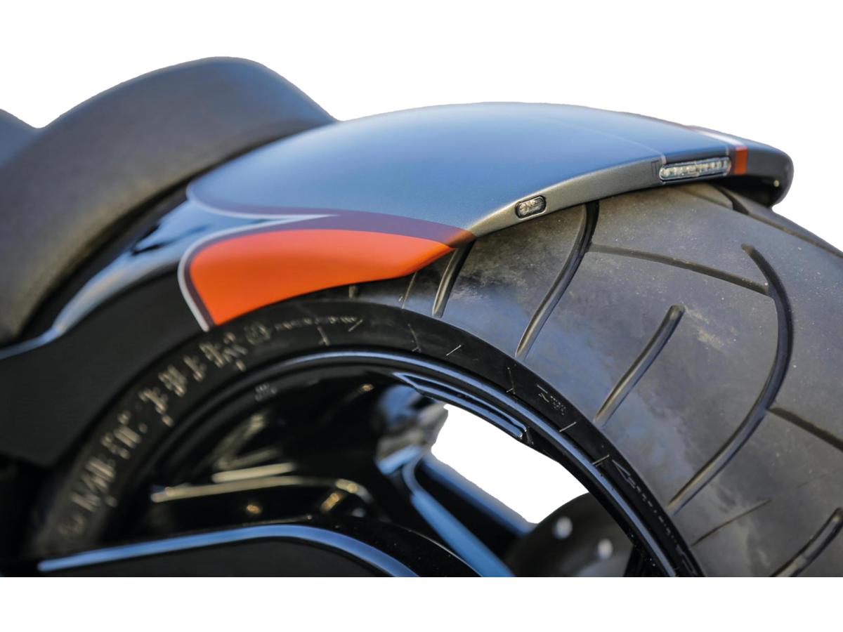 Thunderbike Rear Steel Fender For Twin Cam Softail (Narrow Frame) 260/18" Tire, With Taillight And Turn Signals Raw Thunderbike