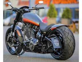 Thunderbike Rear Steel Fender For Twin Cam Softail (Wide Frame) 260/18" Tire, With Taillight And Turn Signals Raw Thunderbike