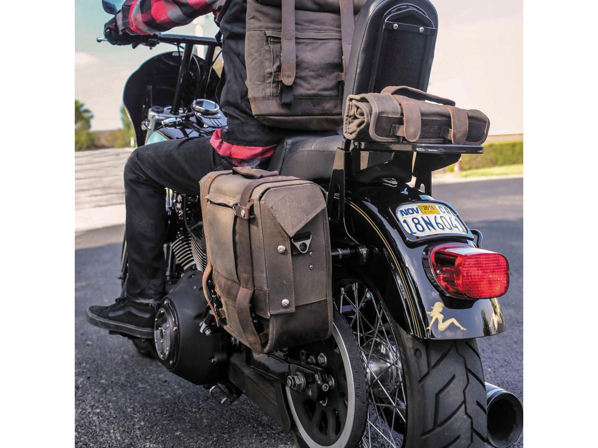 Burly Brand Voyager Saddlebag Dark Oak Burly Brand