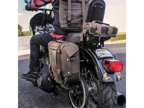 Burly Brand Voyager Saddlebag Dark Oak Burly Brand