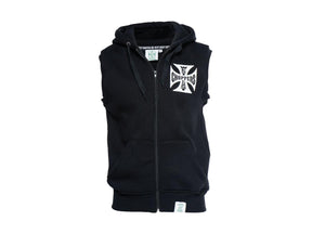 West Coast Choppers Iron Cross Sleeveless Hoodie West Coast Choppers Default Title